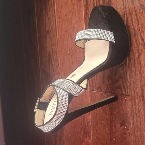 New- Black Diamante Platform Sandal - Picture 4 of 6